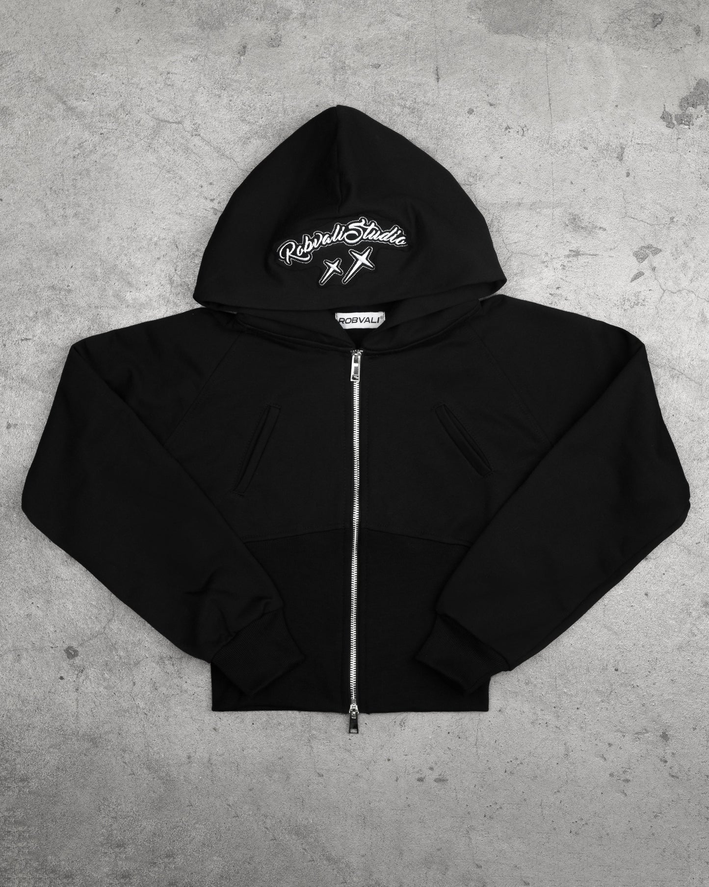 Black Zipper Hoodie