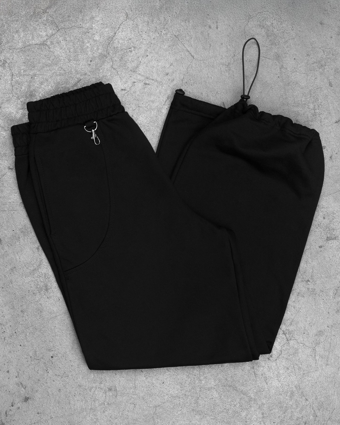 Black Adjustable Sweatpants