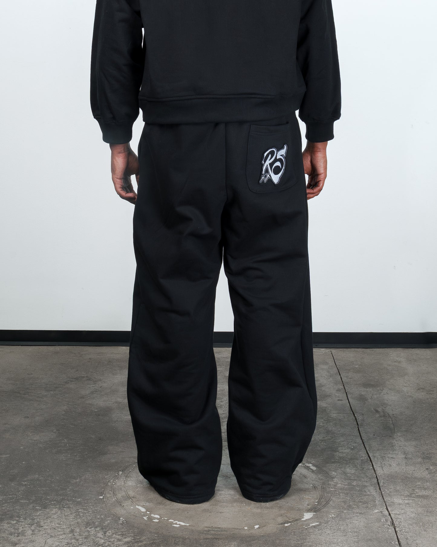 Black Adjustable Sweatpants