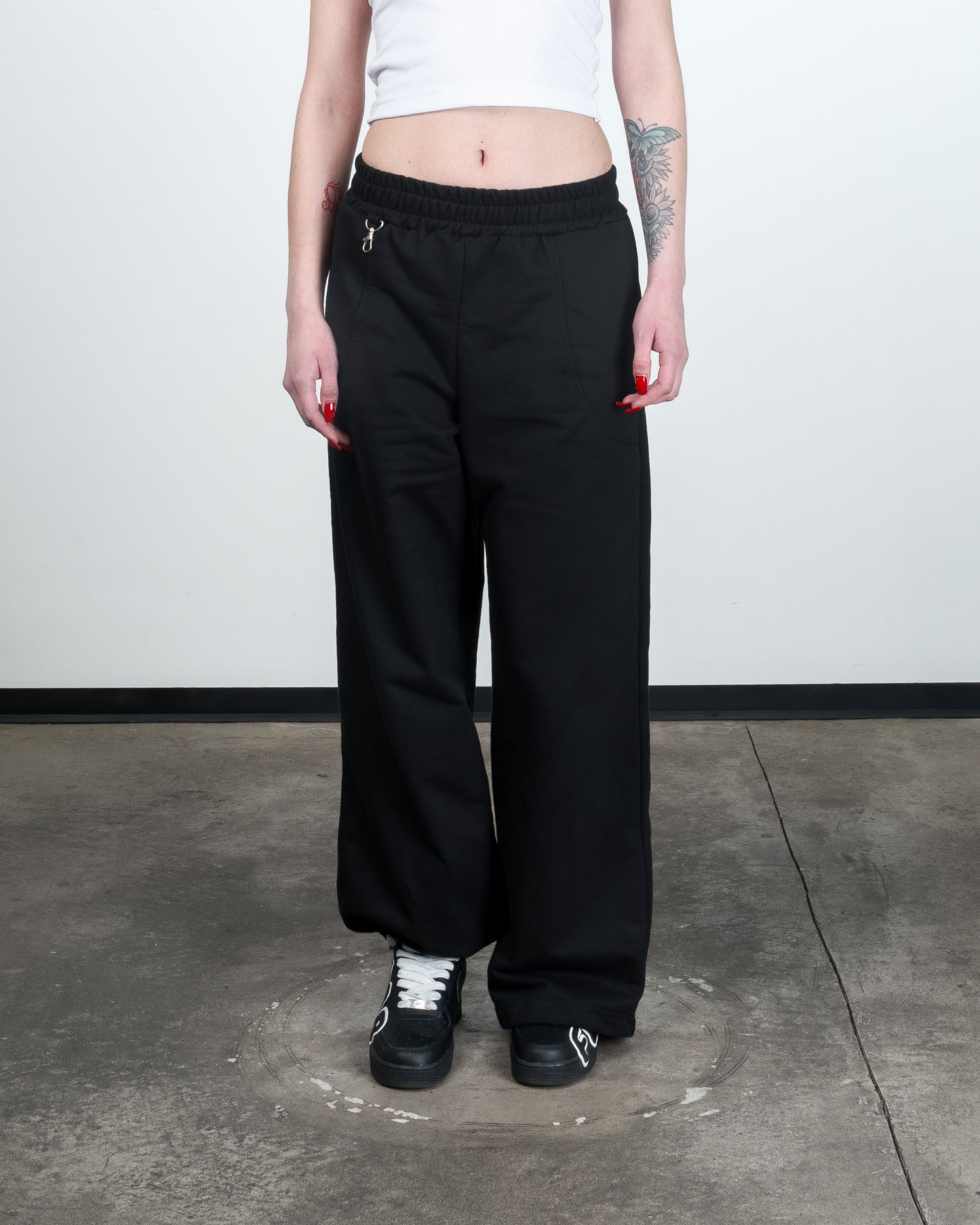 Black Adjustable Sweatpants