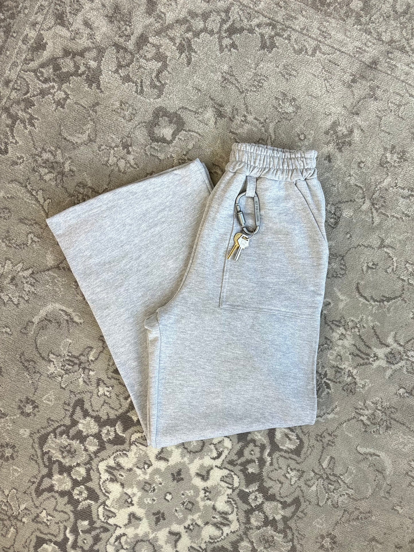 Grey Wide Leg Sweatpants